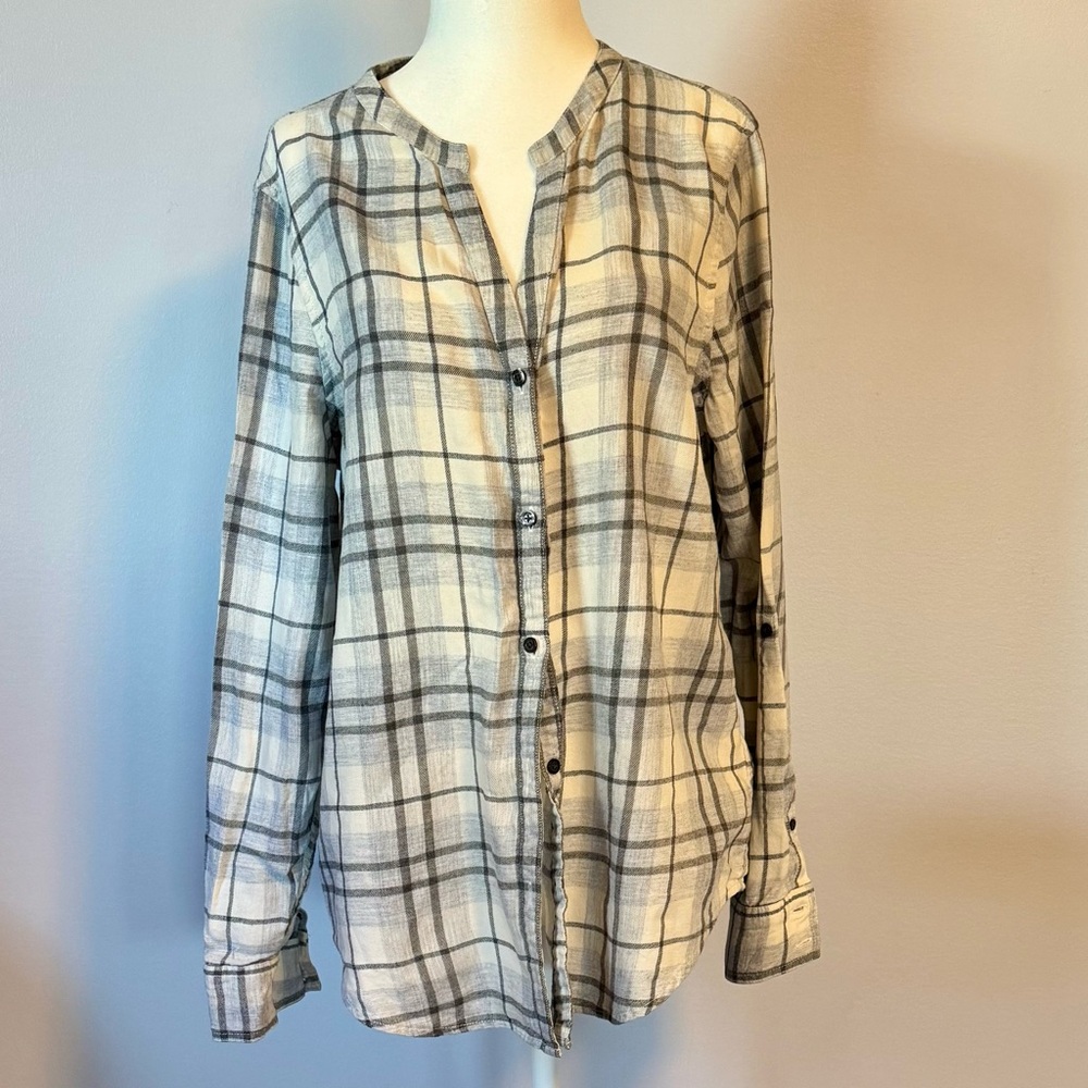 Calvin Klein Jeans Gray Plaid Shirt